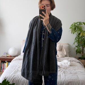 H&M Charcoal Gray Knit Scarf